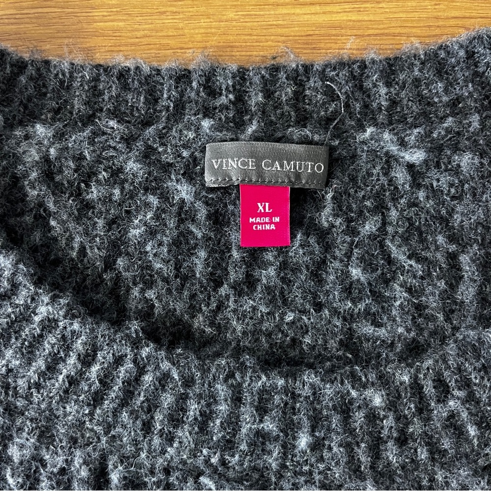 Vince Camuto Waffle Stretch sweater medium heather gray - XL - Picture 10 of 11